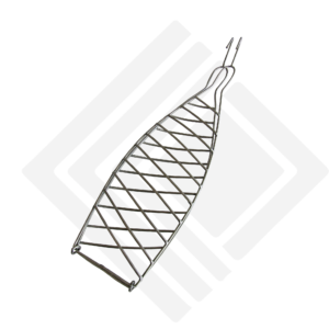 Accesorio para pescado en asador de barril – soporte para cocción uniforme sin deshacer el alimento