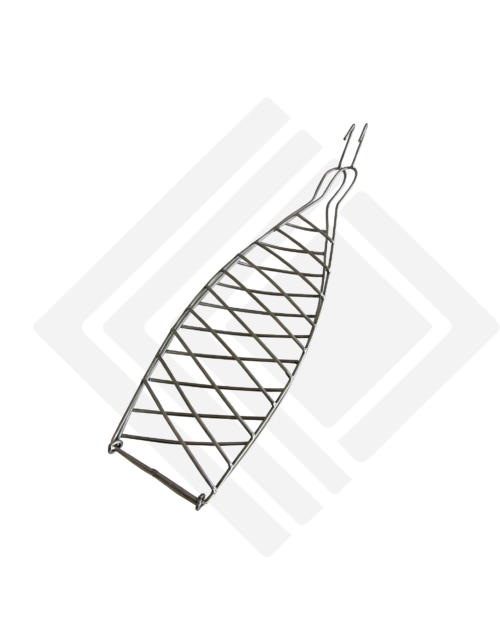 Accesorio para pescado en asador de barril – soporte para cocción uniforme sin deshacer el alimento
