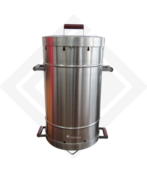 Asador de Barril en Acero Inoxidable Grande