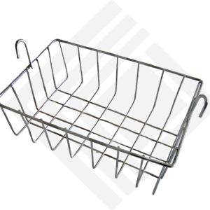 Canasta metálica para cocinar vegetales y carnes en asador de barril – accesorio práctico y seguro